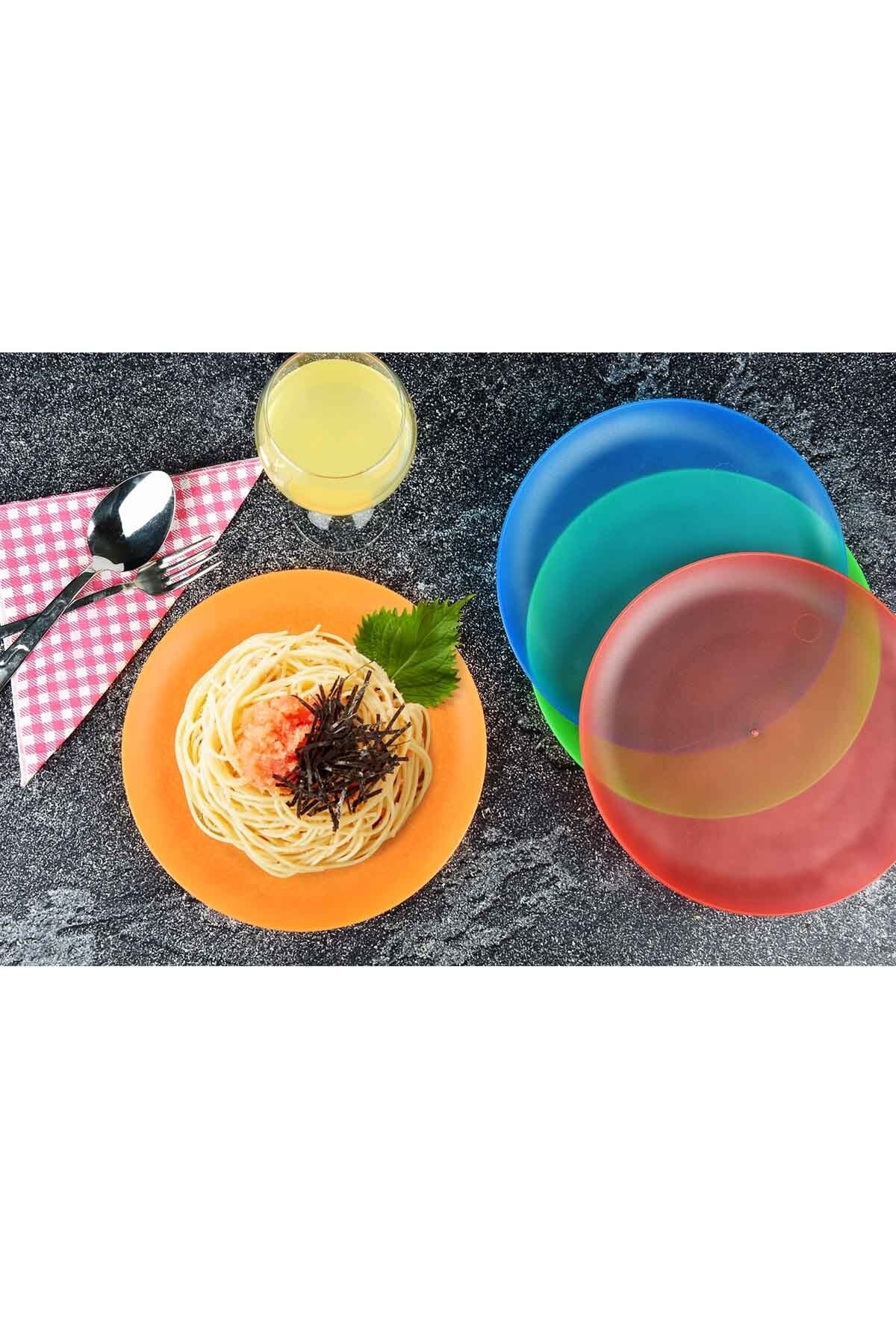 Tuffex 4lü Çok Amaçlı Çocuk Ve Bebek Yemek Tabağı Seti- 20 cm Çok Renkli fotoğrafı 3 (önizleme)