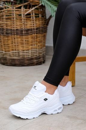 Kadın Beyaz Sneaker Spor Ayakkabı SOLAZER-049