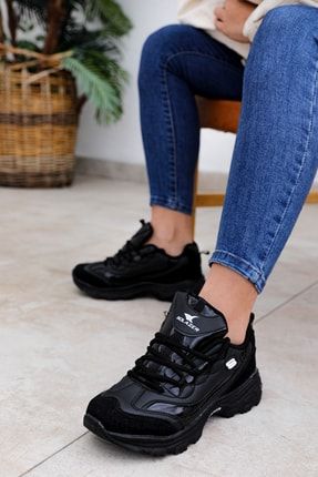 Kadın Siyah Sneaker Spor Ayakkabı SOLAZER-049
