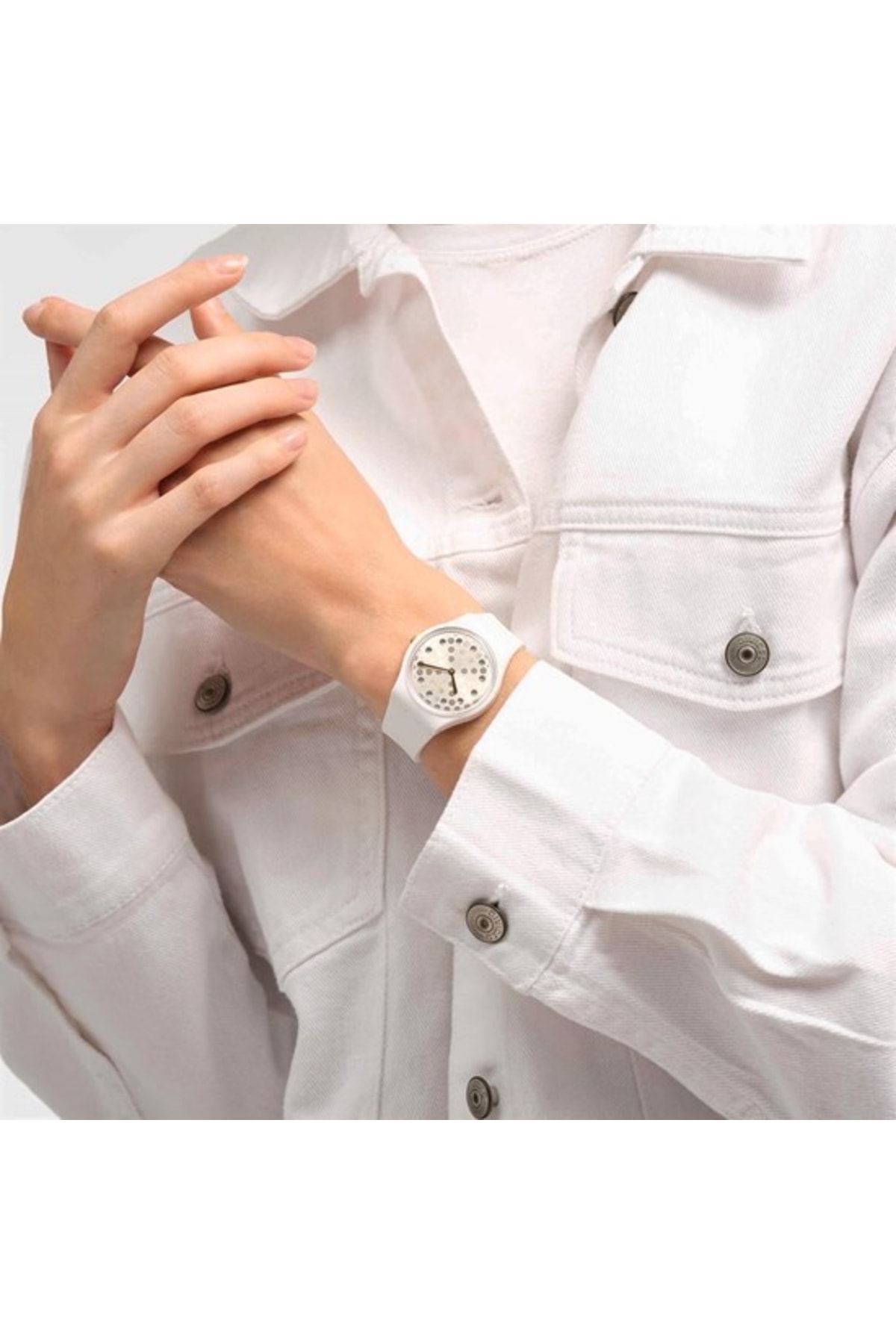 ساعت Swatch روزمره زنانه So31w109 اورجینال - تصویر 3