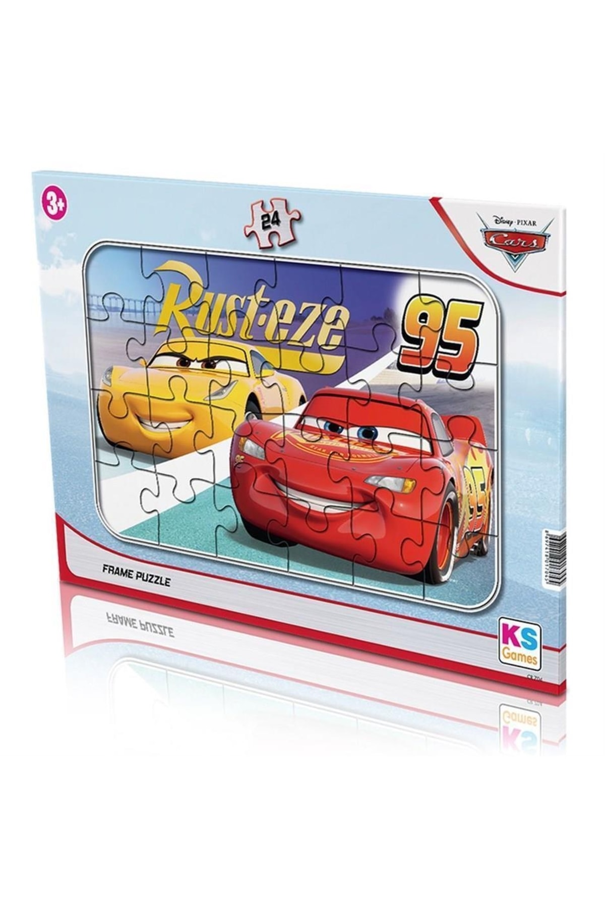 Bee Games Disney Lisanslı Şimşek Mcqueen Cars 24 Parça Frame Puzzle