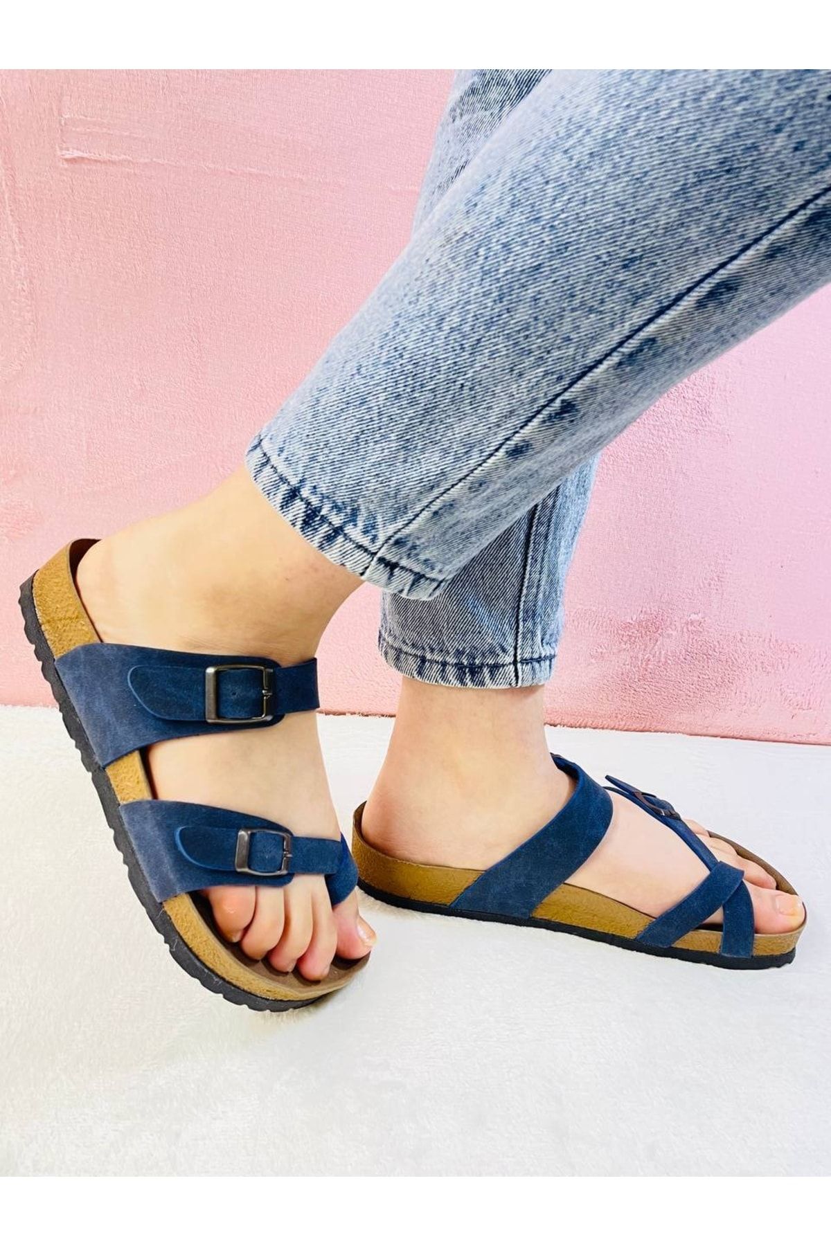 Navy blue footbed best sale sandals