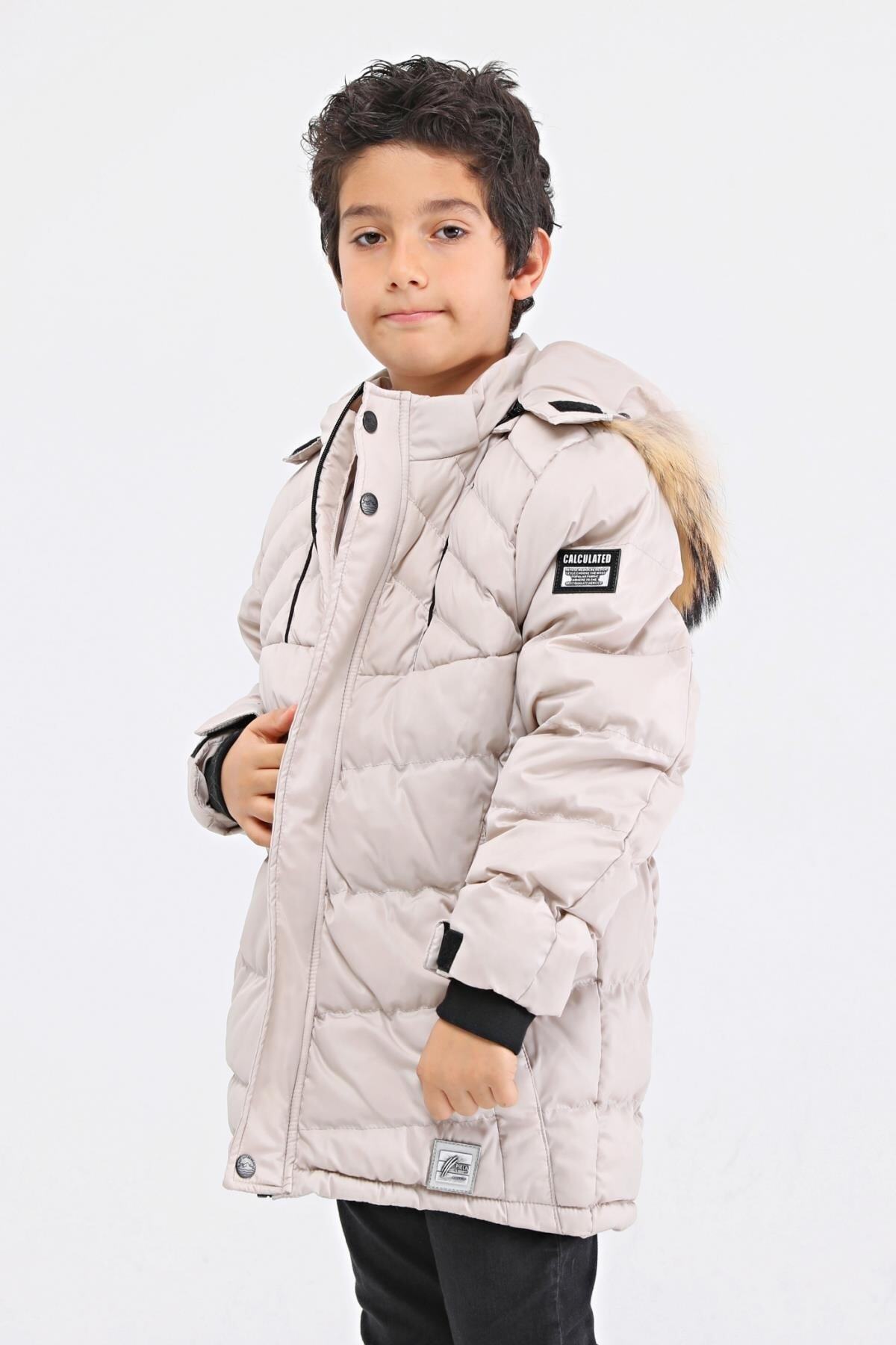 Benittokids Natural Kürklü Erkek Çocuk Kaban 51237t fotoğrafı 2 (önizleme)