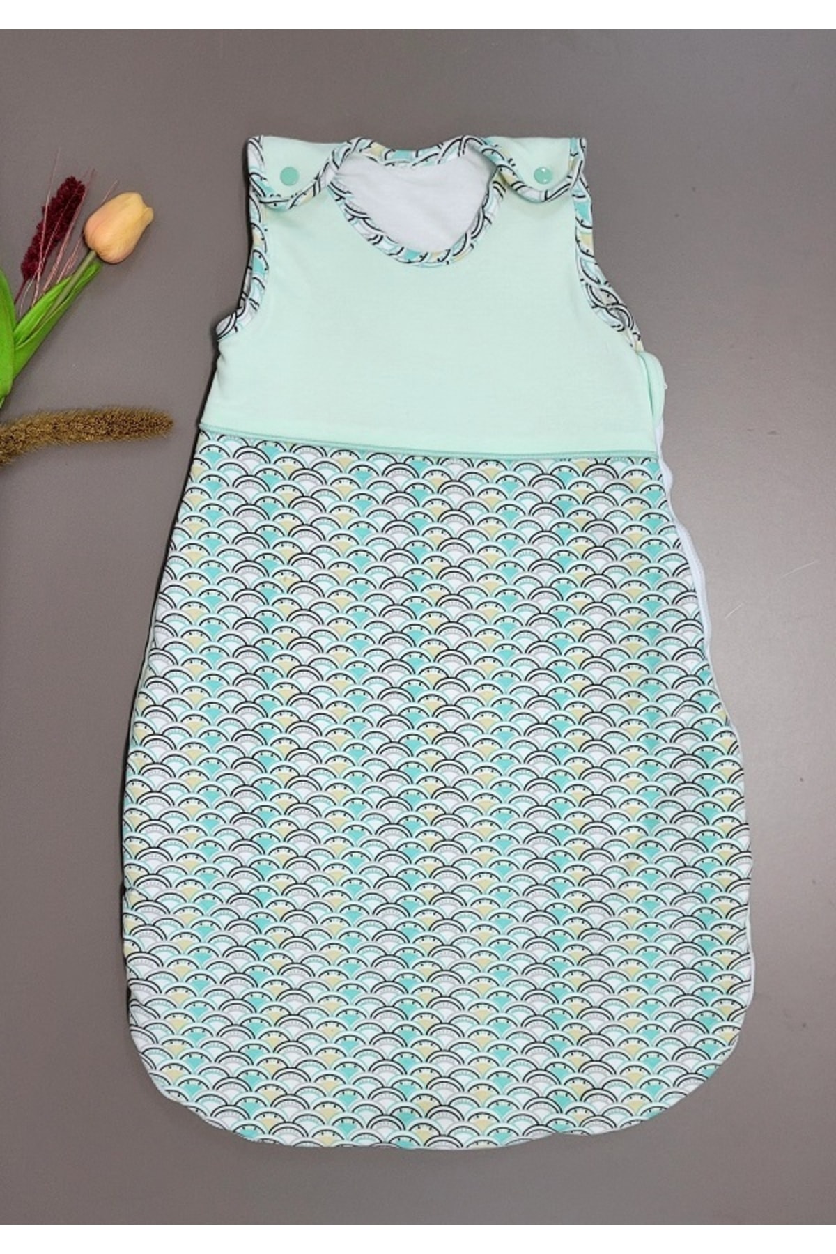 Alpar Tekstil Kışlık 2,5 Tog Fermuarlı Kız- Erkek Bebek-çocuk Torba Uyku Tulumu Fox/mint fotoğrafı 3 (önizleme)