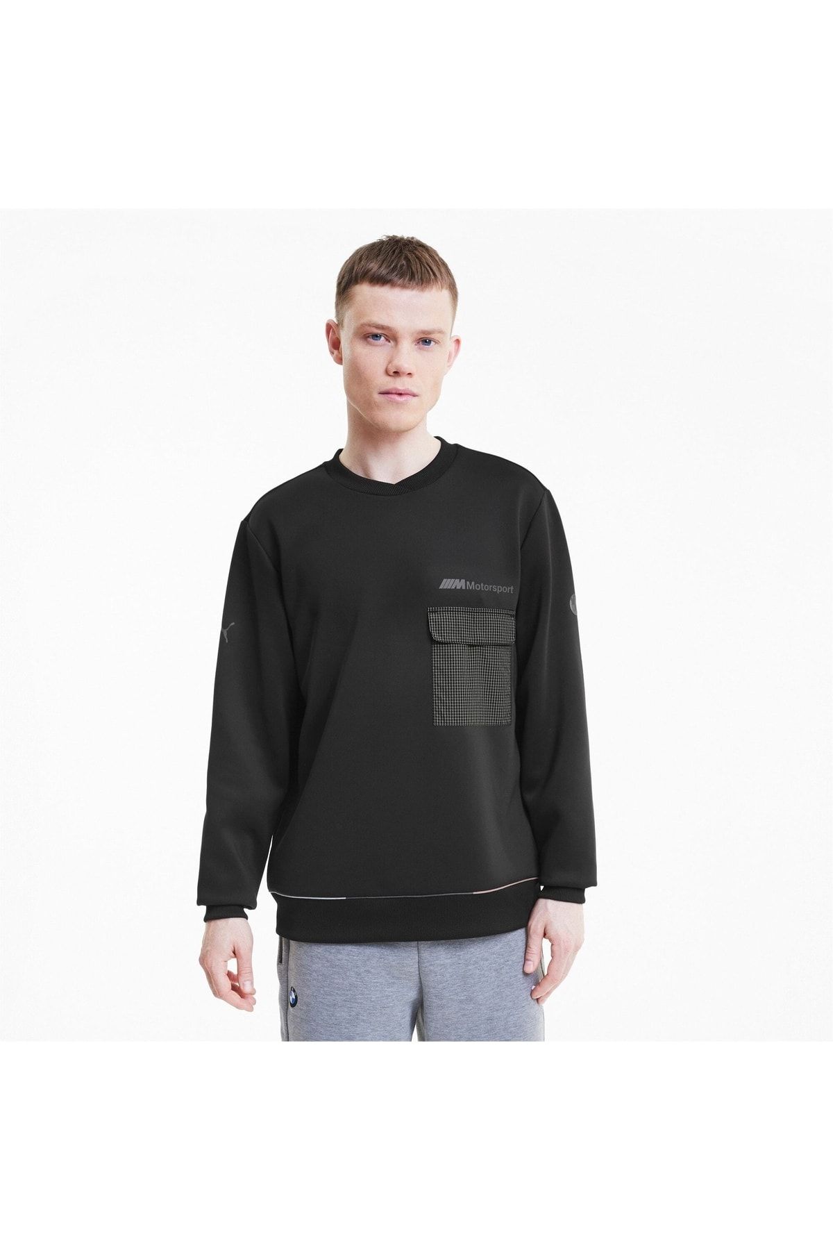 Puma BMW M Motorsport Bisiklet Yaka Erkek Sweatshirt BY7916