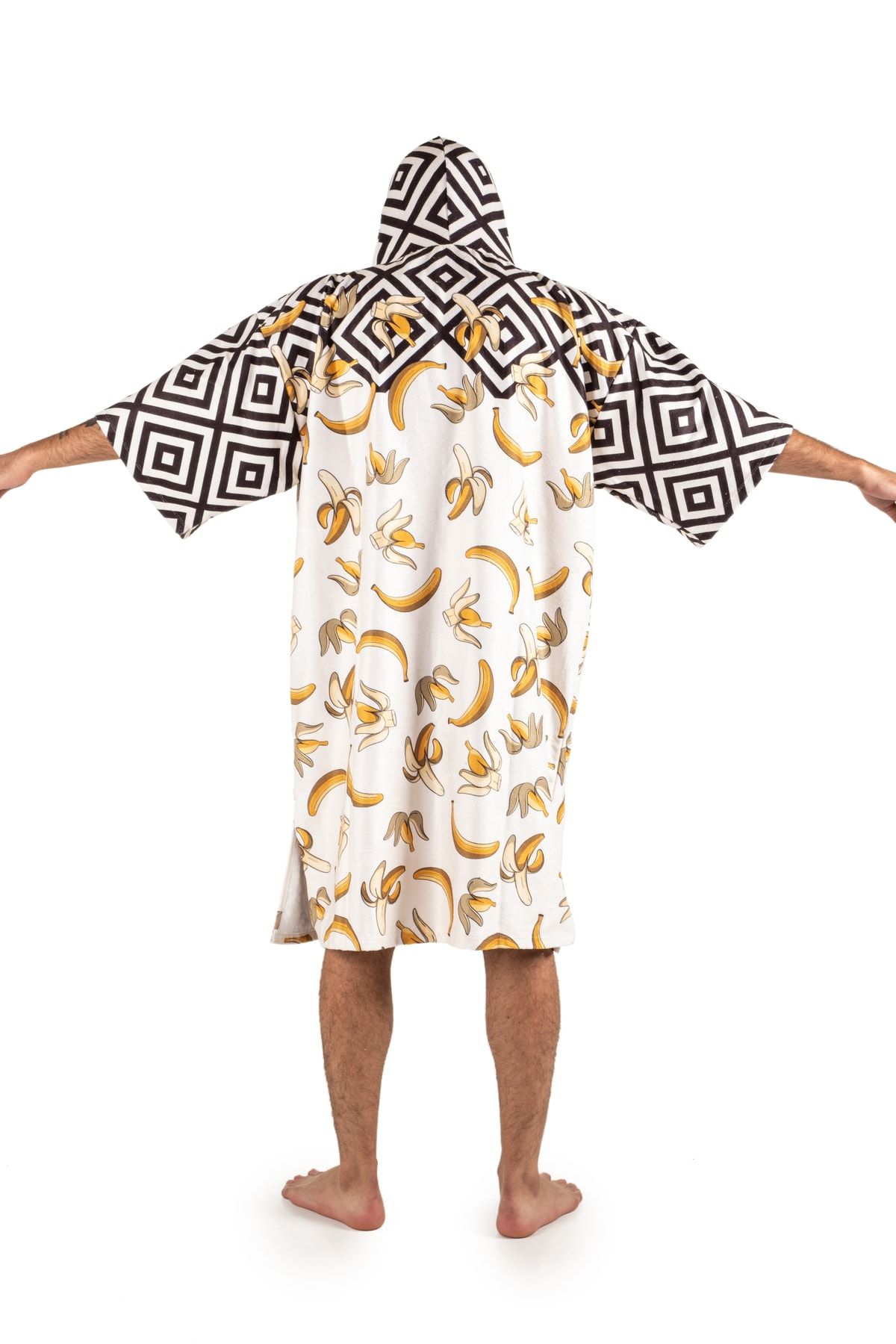 SEAMOUNT Unisex Bananas Surf Panço Özel Tasarım Baskılı Plaj Havlu Ve Bornoz CR10317