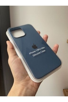 Iphone 13promax Uyumlu Mavi Lansman Silikon Kılıf Içi Mikrofiber Arka Kapak 10001