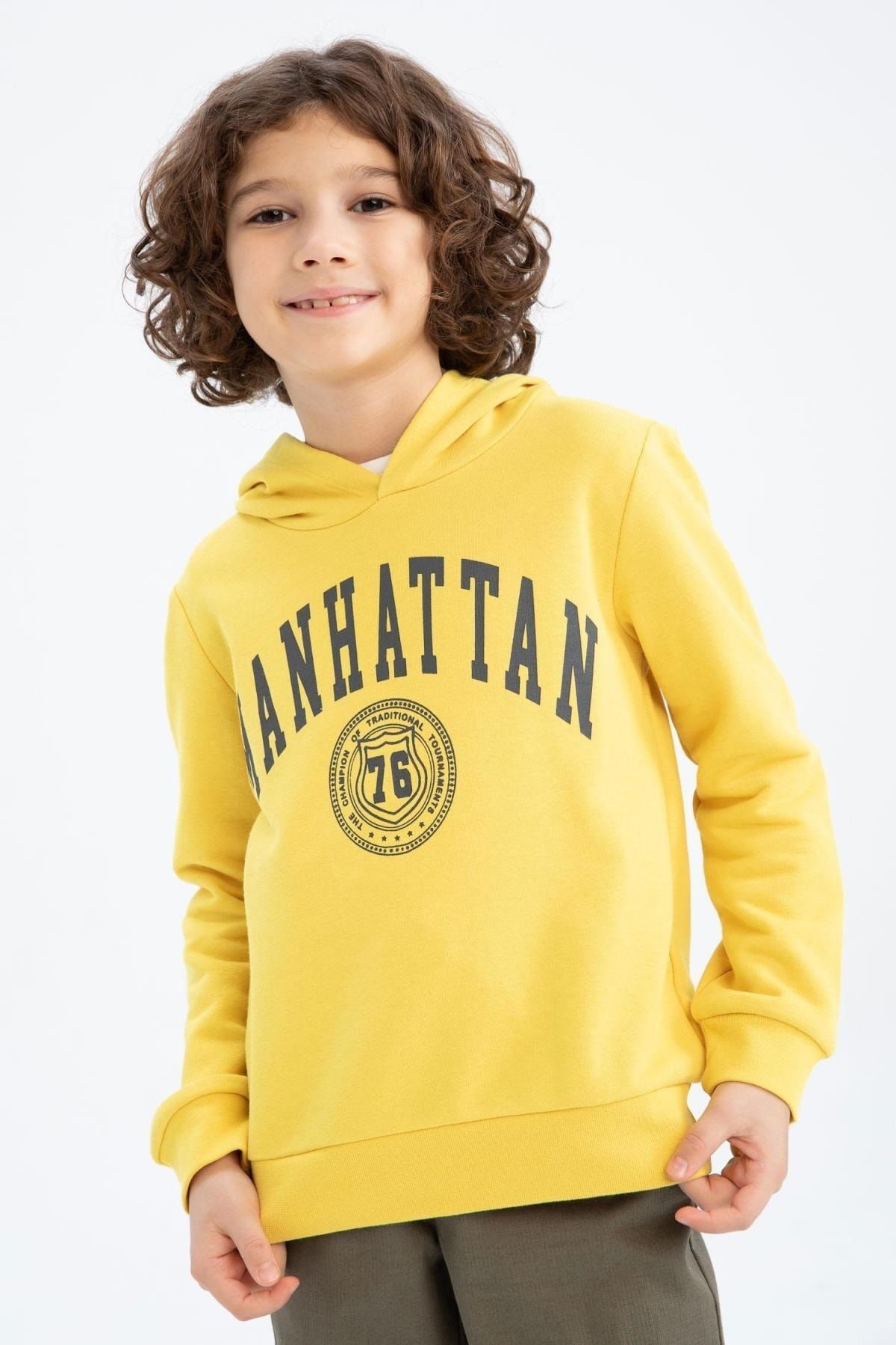 Boys yellow champion hoodie discount