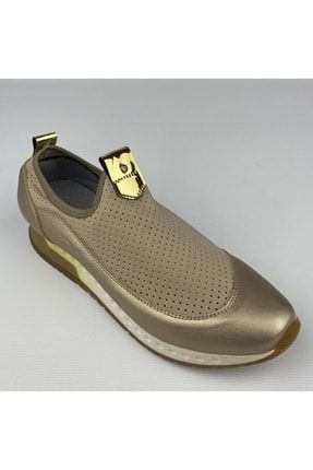 Gold Delikli Yazlık Kadın Spor Ayakkabı Topuk 3 Cm Taban 2 Cm INTAST00301