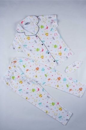 Kız Çocuk Pamuk Pijama Takımı MNKKDS-0439