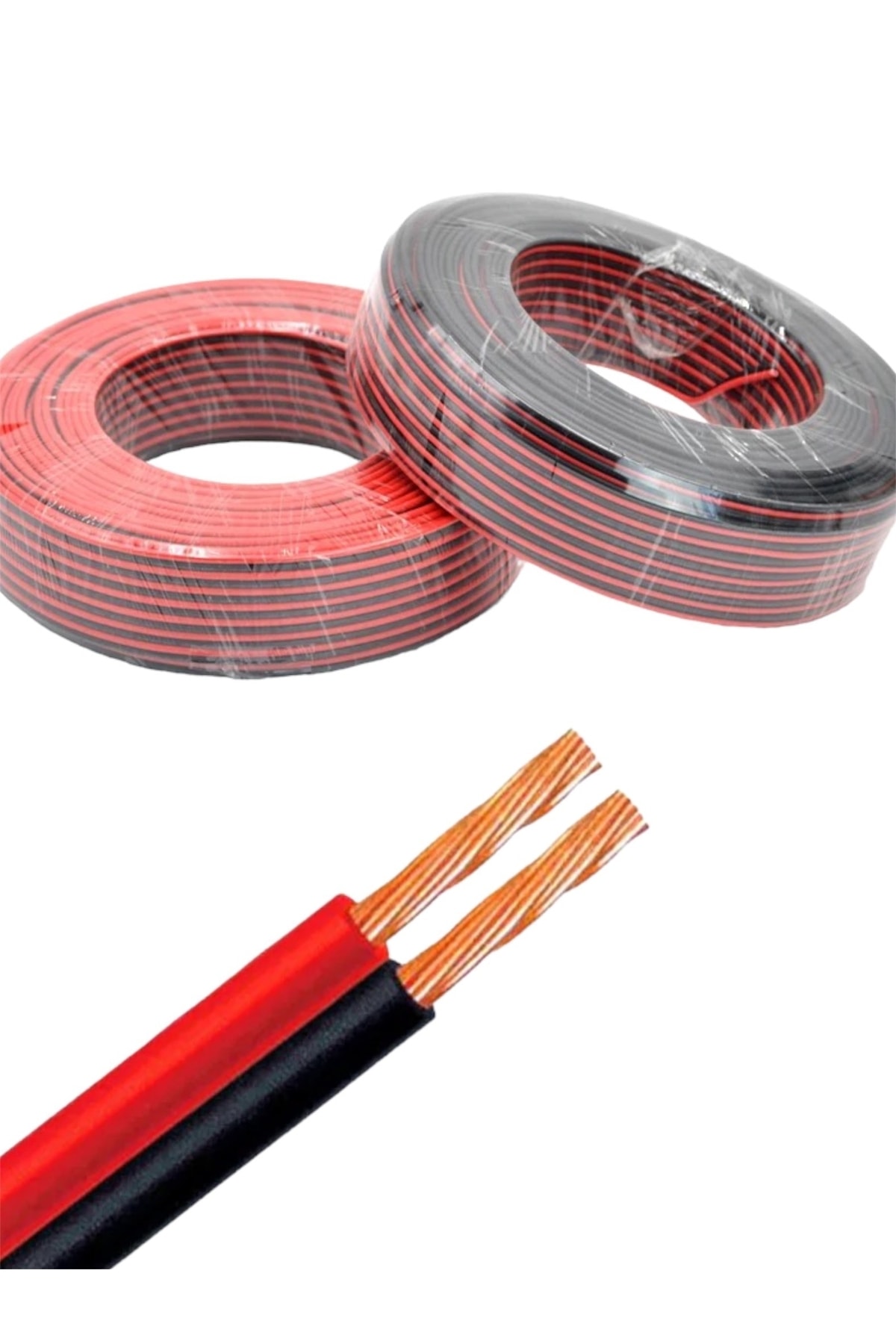 SUNASK 100 Metre Hoparlör Kablosu 2x0.75 Kaliteli Kablo