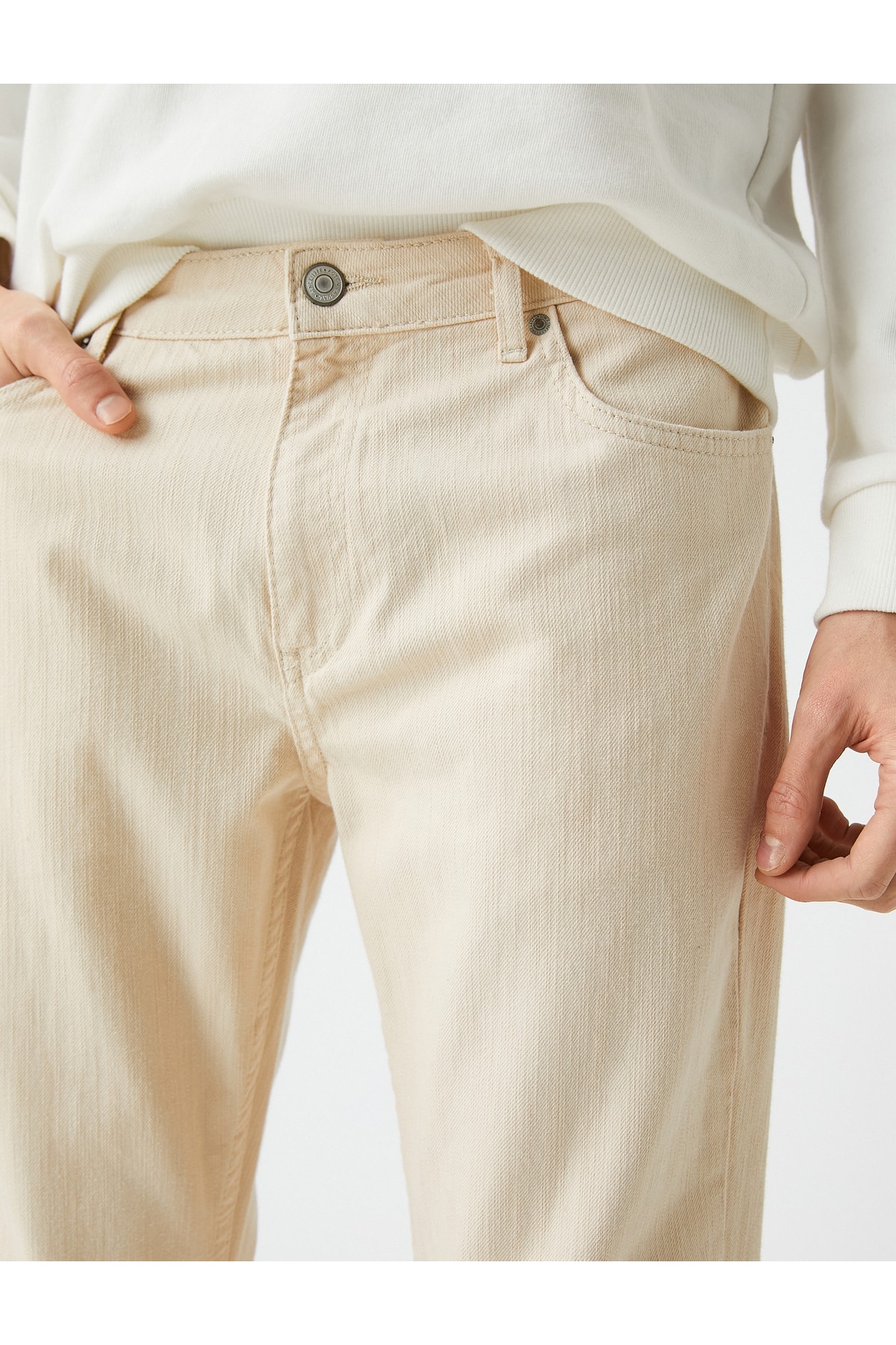 Koton Basic Pantolon Düğme Detaylı Cepli AN6826