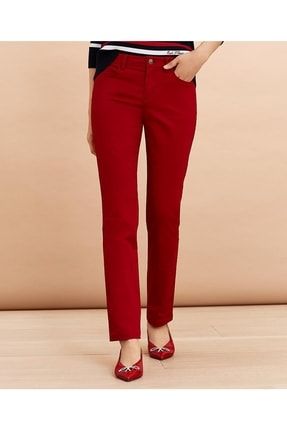 Kadın Kırmızı Beş Cepli Pamuklu Pantolon 1-00149556