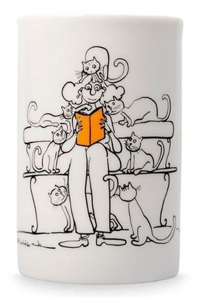 Kupa (Porselen) - Kedili Kadın - NULL 491278