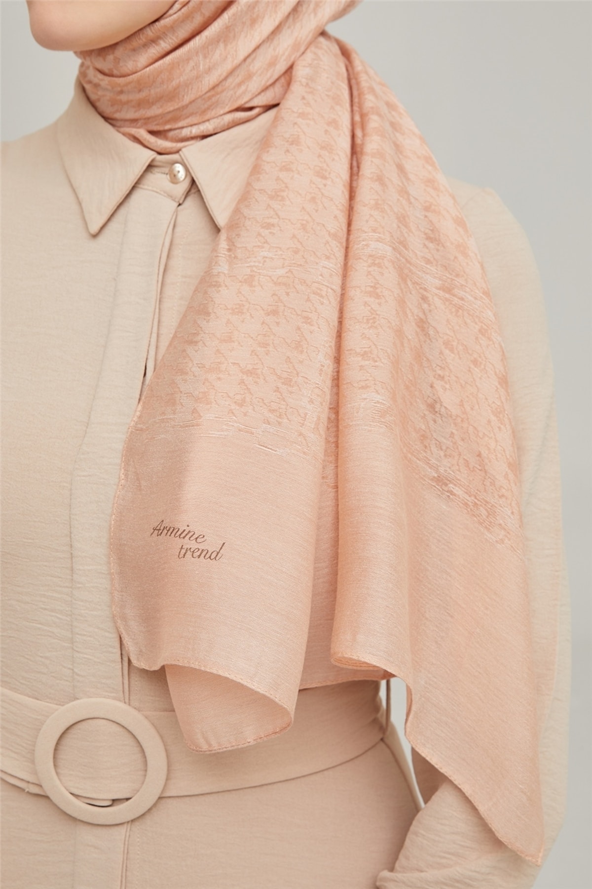 شال زنانه صورتی آرمینه | S00OA0444199 اورجینال - تصویر 2