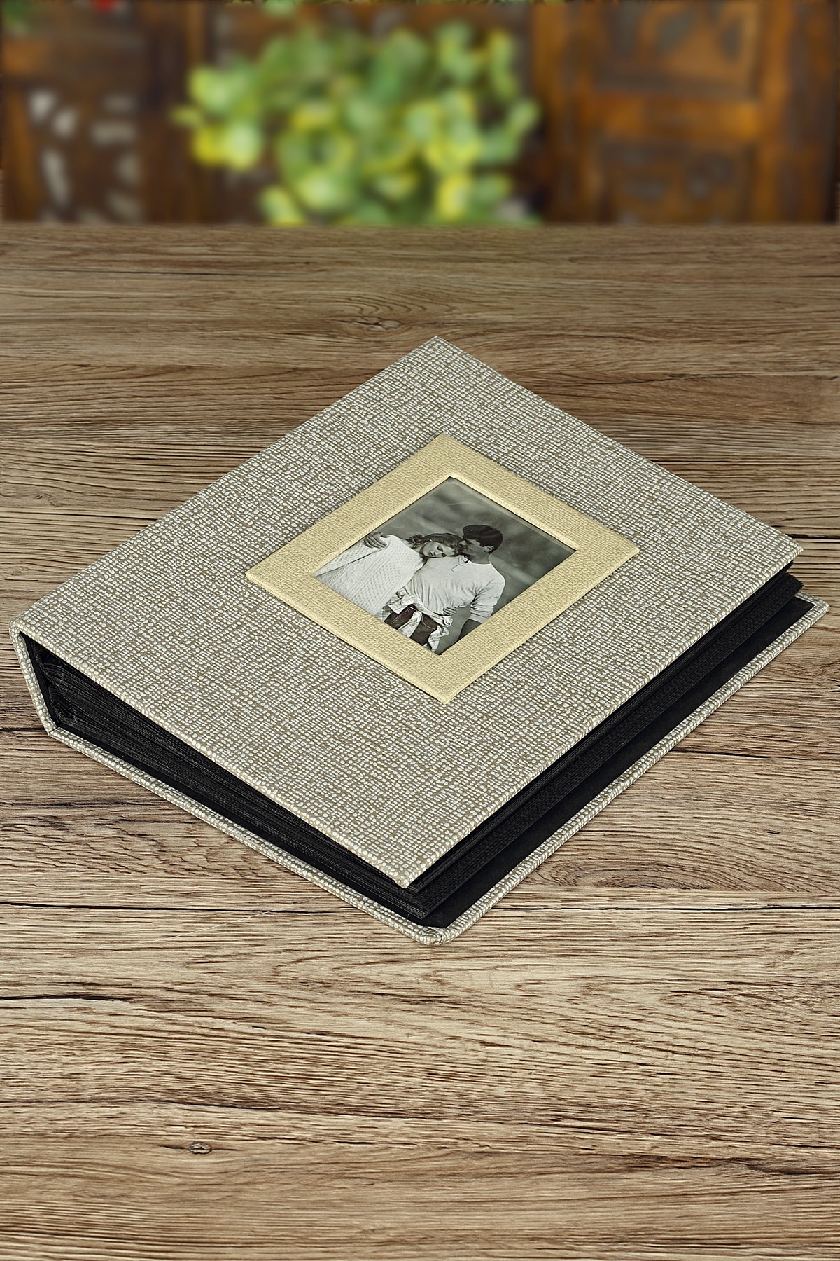 GünTech 13x18 200 Lük Pencereli Koton Fotoğraf Albümü Vizon