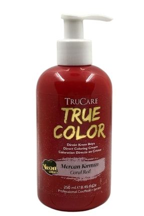 Truecolor Renkli Saç Boyası Neon Mercan Kırmızı 250 Ml trcr123