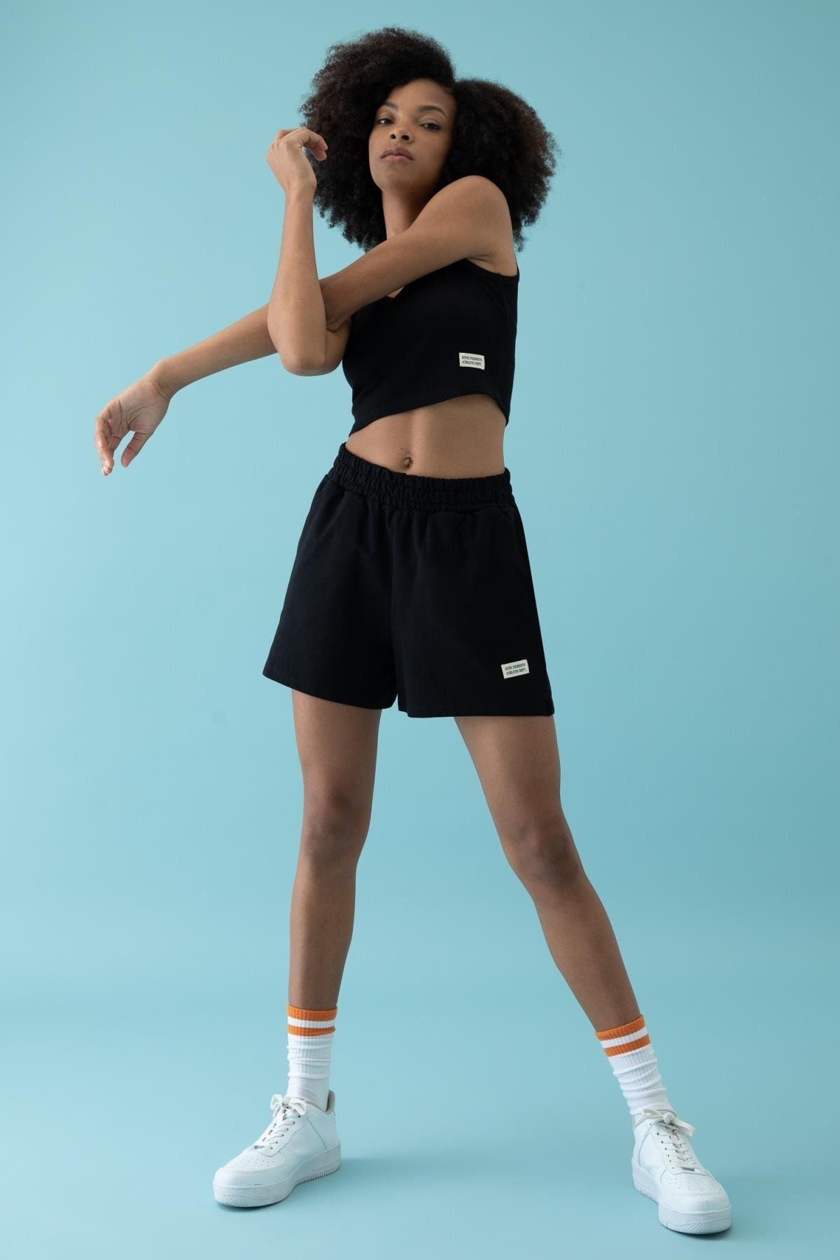 100 cotton top shorts womens