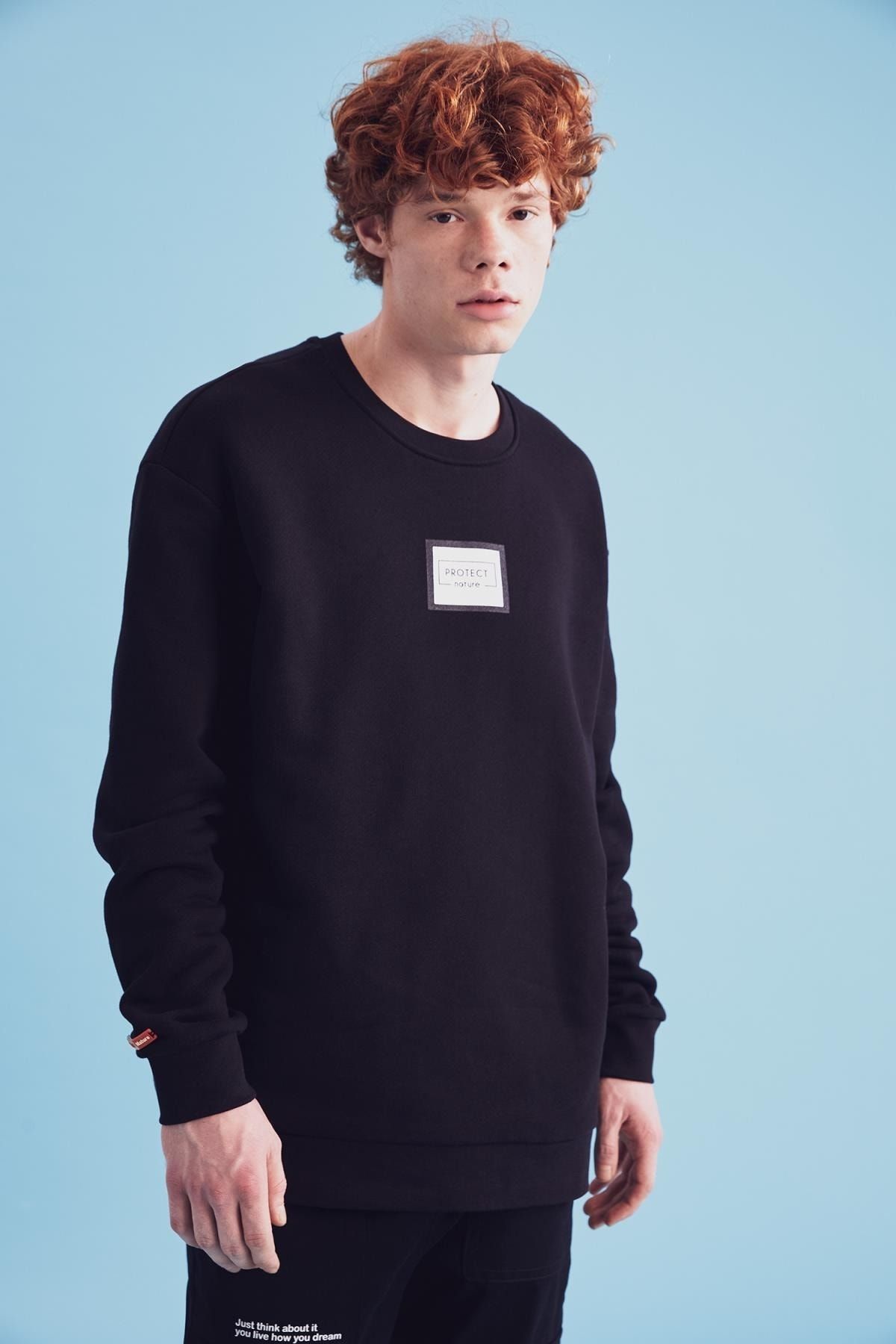 DeFacto Sweatshirt Schwarz Regular Fit