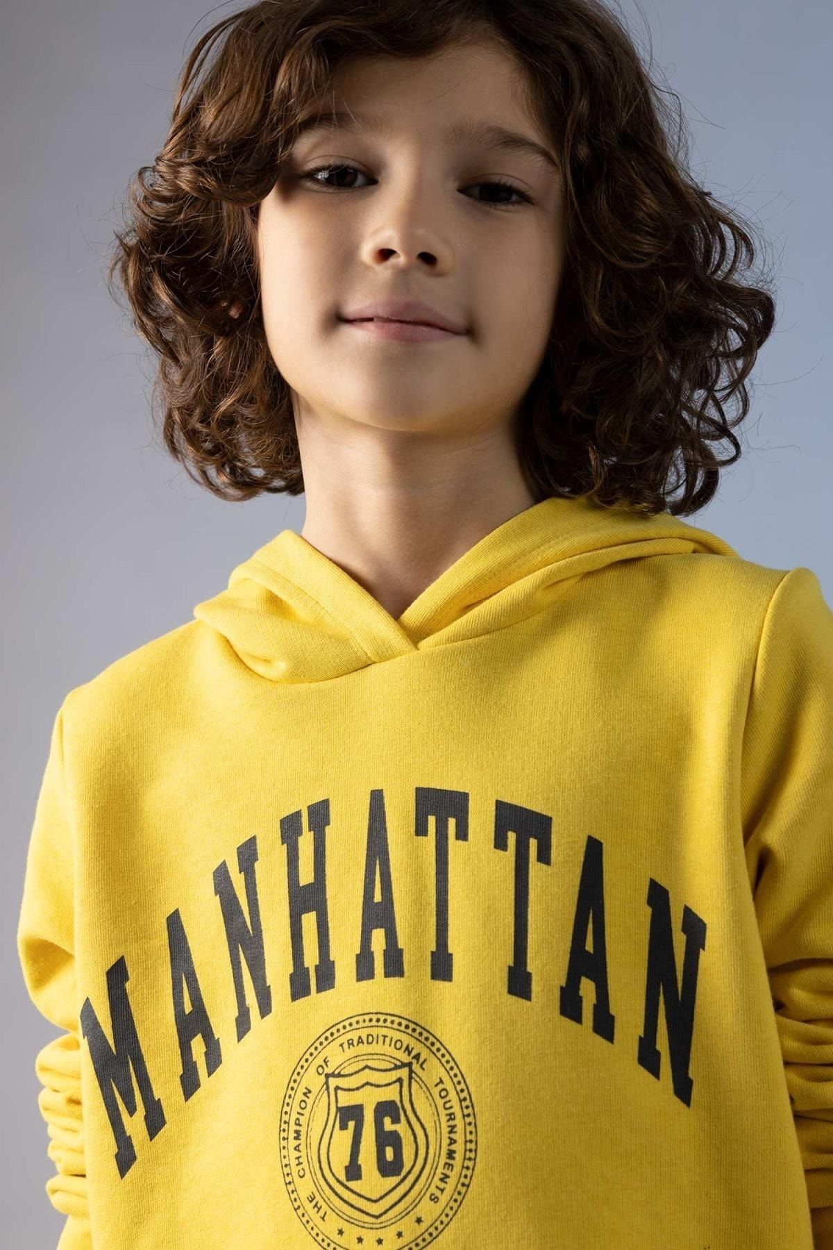 Boys yellow champion hoodie discount
