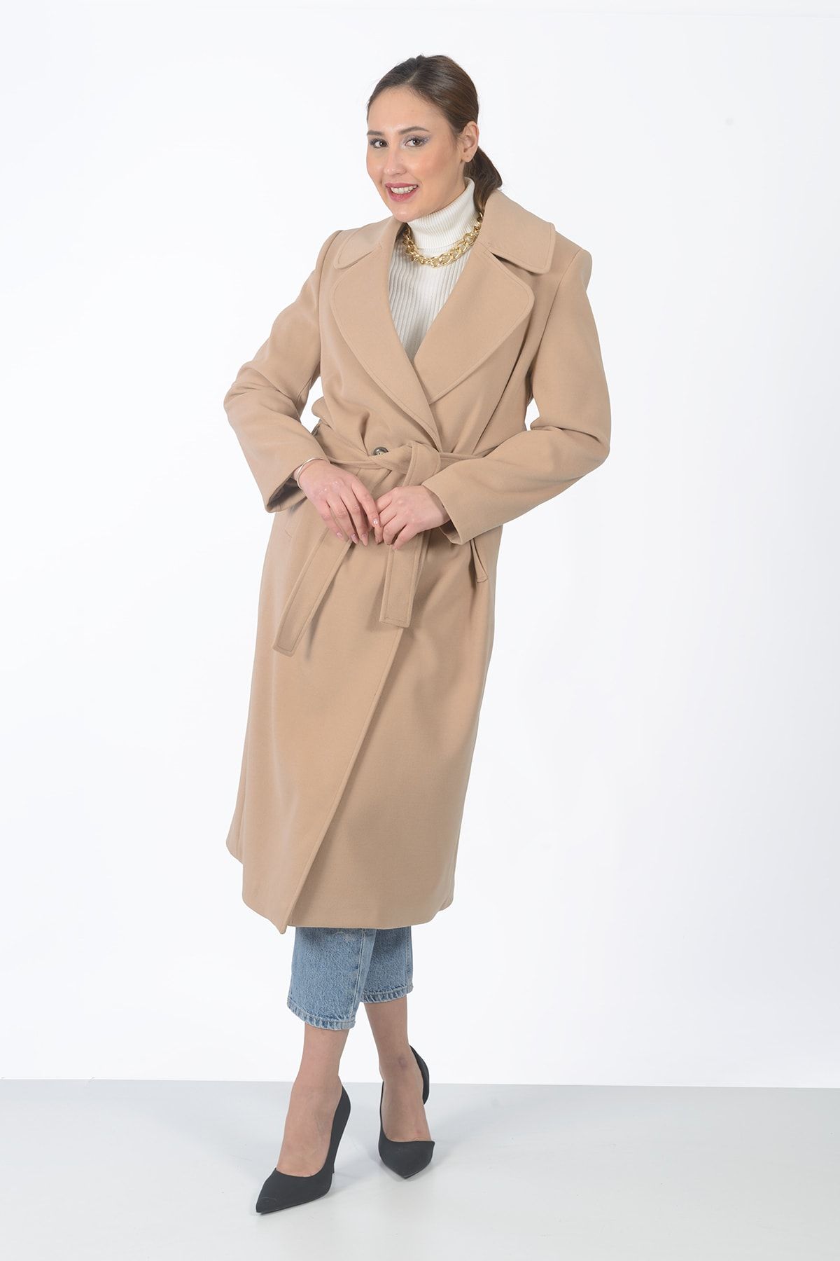 Dark 2025 beige coat