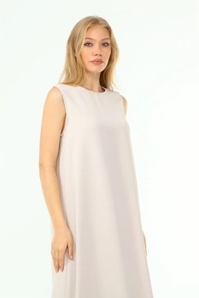 Kadın Krep Elbise Beıge GRM21-8225