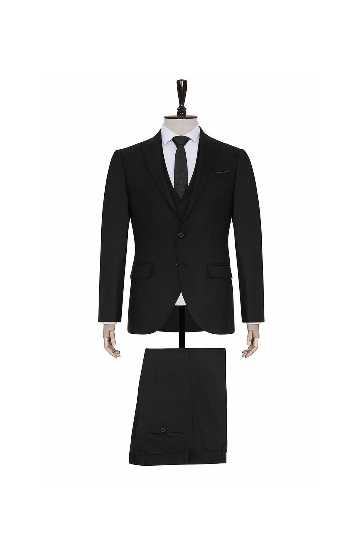 SÜVARİ Normal Bel Slim Fit Siyah Erkek Takım Elbise Tk1020000241
