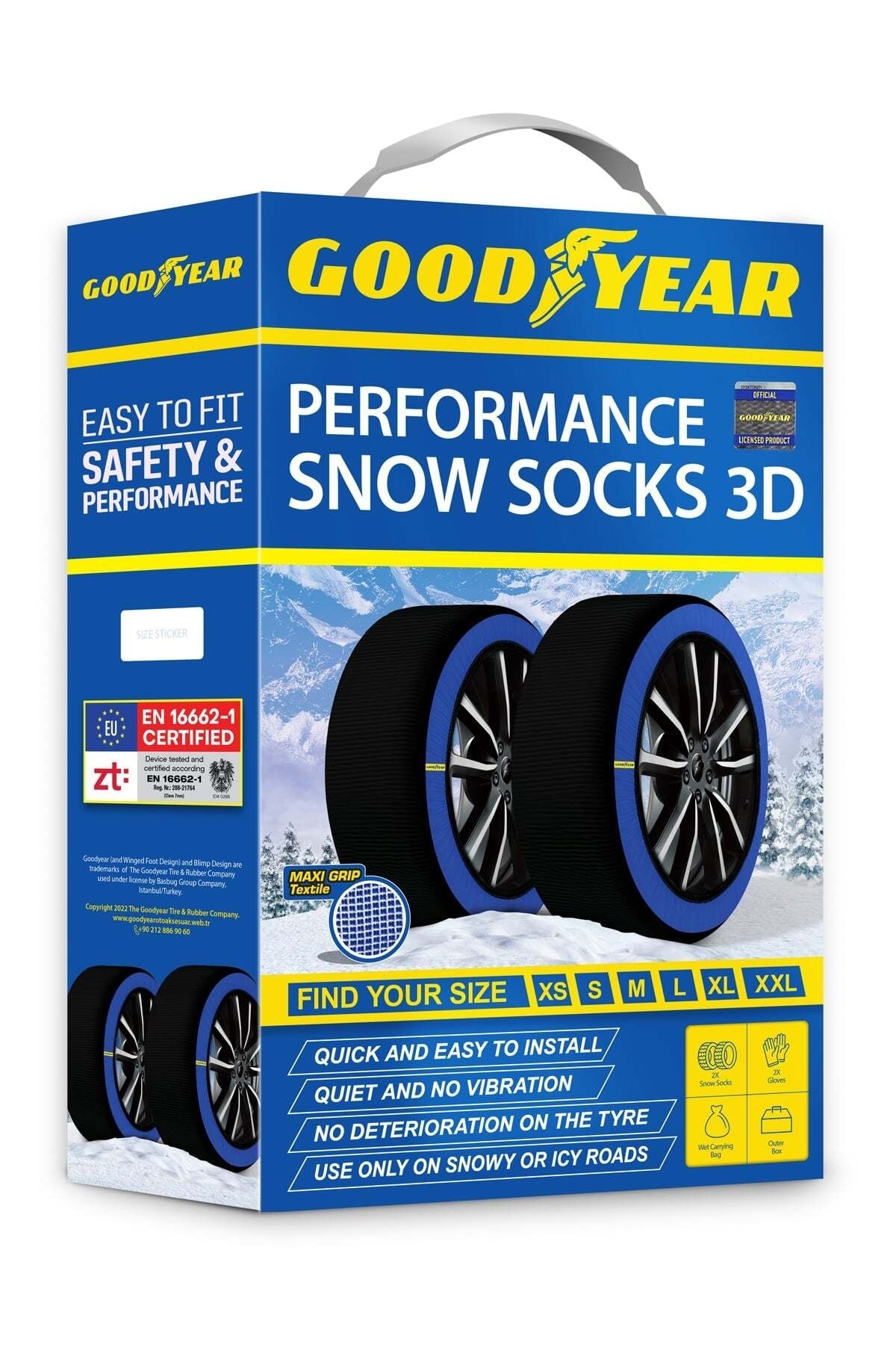 Goodyear 245/40 R19 Uyumlu Large 19''inch Kar Çorabı (hediyeli)