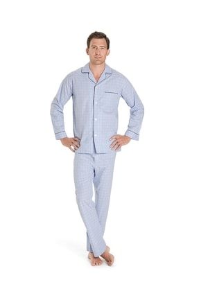 Erkek Açık Mavi Renkli Pijama Takımı 1-00014800