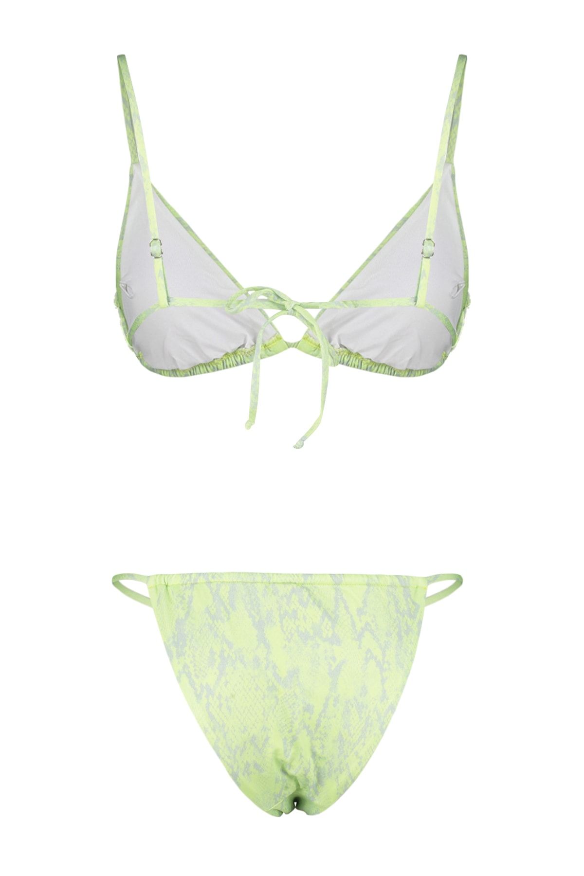 Trendyol Collection-Grüner brasilianischer Bikini zum Binden mit Schlangenmuster – High Leg TBESS22BT0046 8