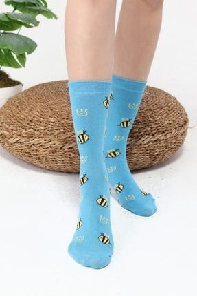 Arı Desenli Renkli Çorap 4004-36-44