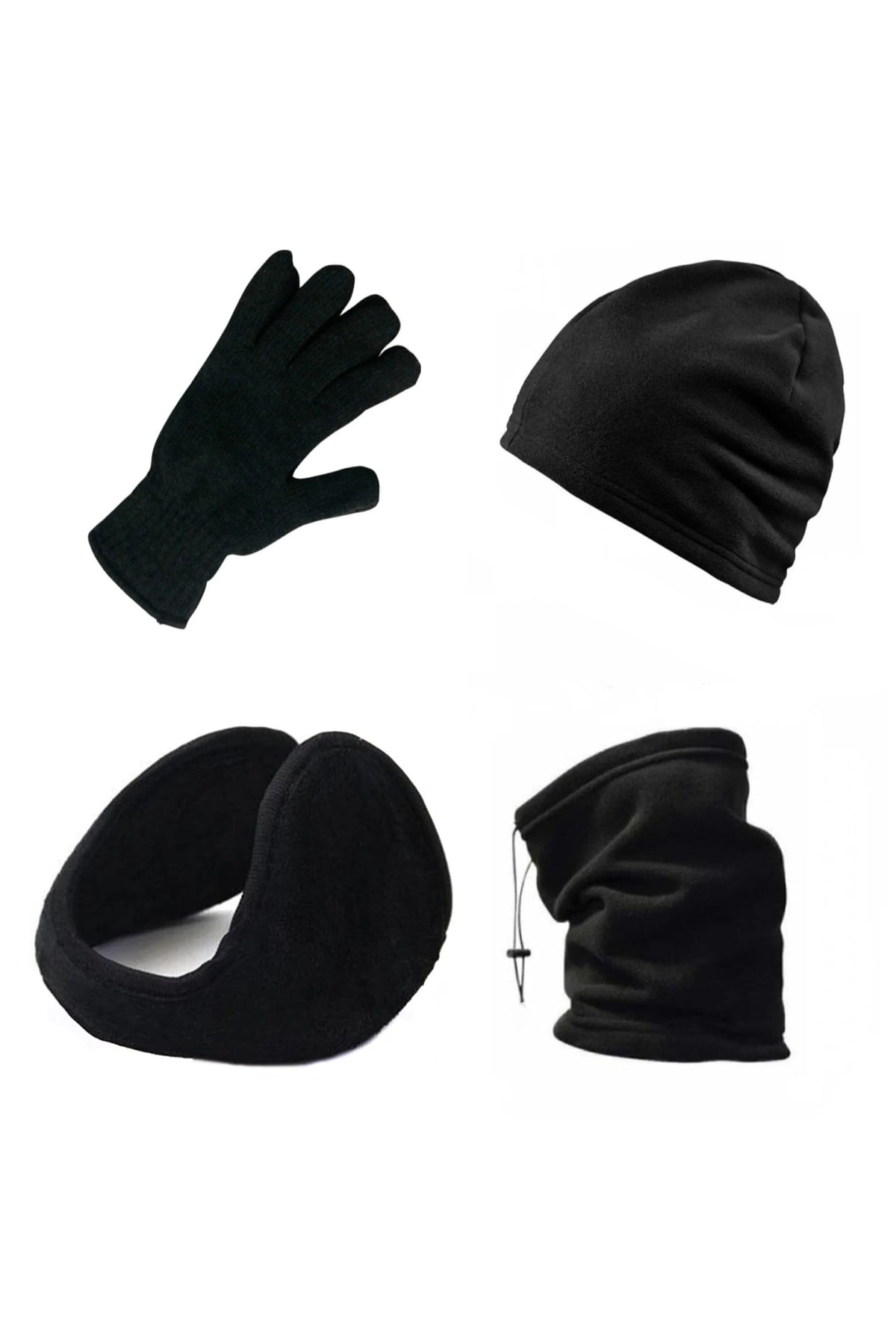 BTL STORE Betülce Polar Boyunluk-bere-kulaklık Ve Yün Eldiven 4'lü Set