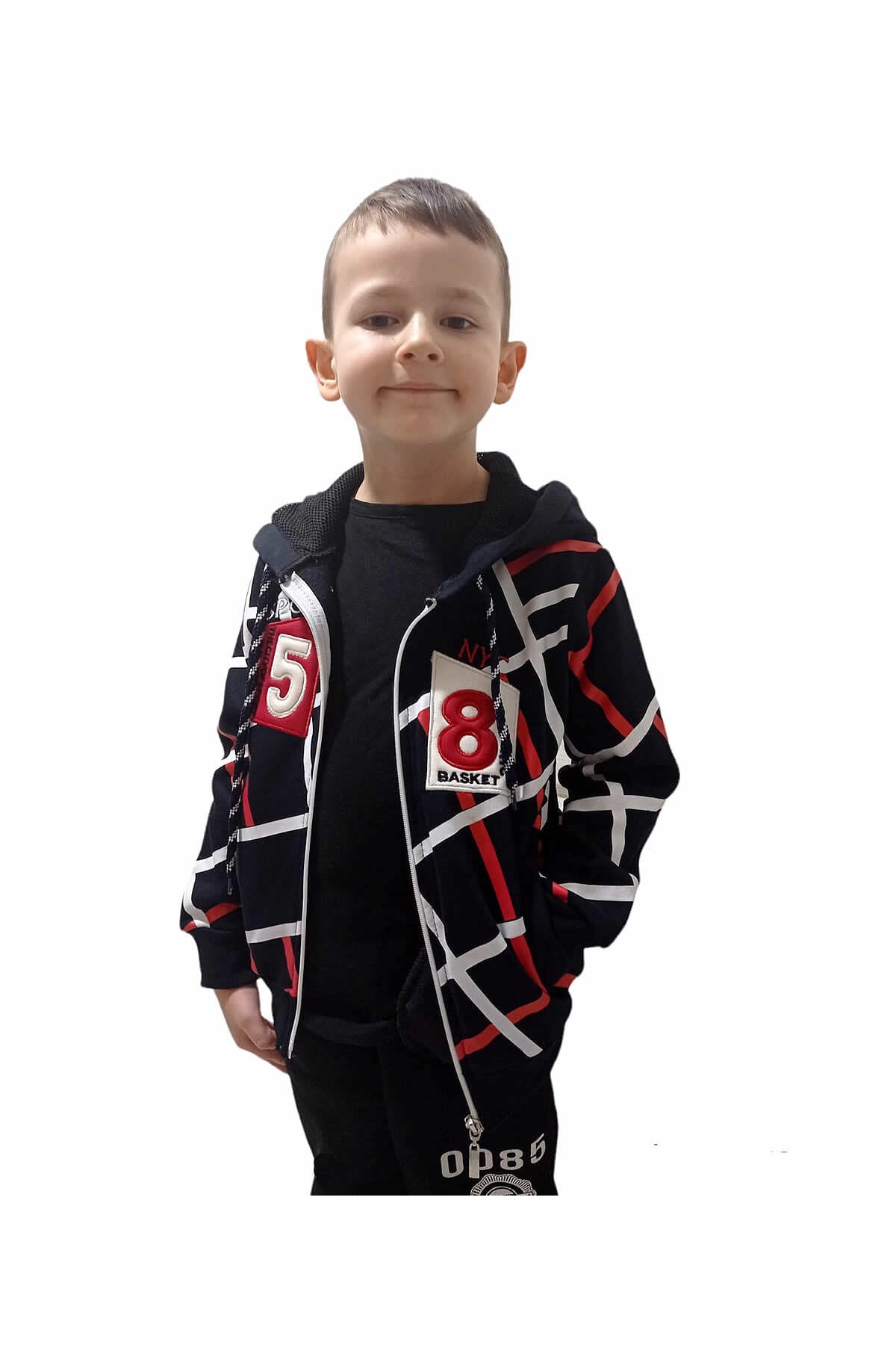 سویشرت پسرانه مشکی Fox Life Kids | çizgilisweatshirt اورجینال - تصویر 3