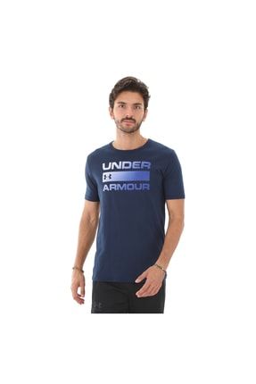 A1329582-408-408 Ua Team Issue Wordmark Ss Erkek T-shirt Siyah