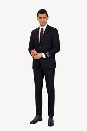 Erkek Lacivert Slim Fit Takım Elbise M101312M139_117