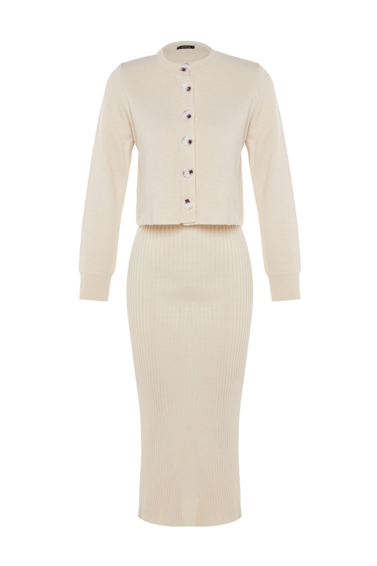 Trendyol Collection-Strickwaren Basic Stone Midikleid – TWOSS23EL00738 9