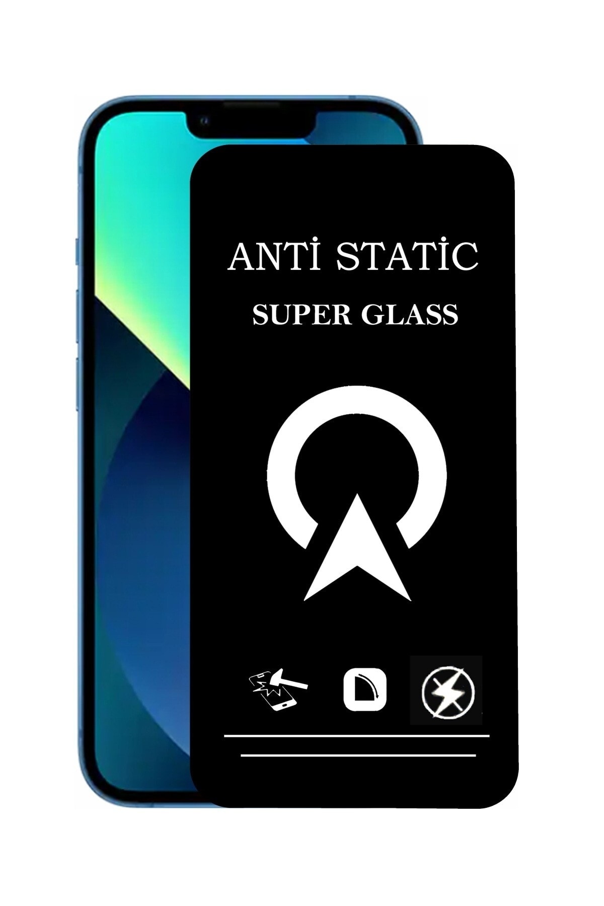 Apple iPhone 13 Tam Kaplayan Anti Statik Çizilmez Safir Ekran Koruyucu Cam