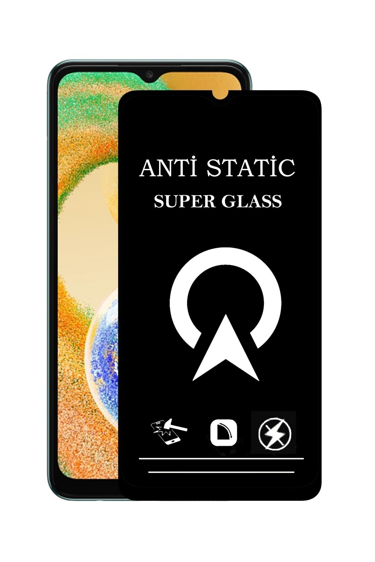 Samsung Galaxy A04s Tam Kaplayan Anti Statik Çizilmez Safir Ekran Koruyucu Cam