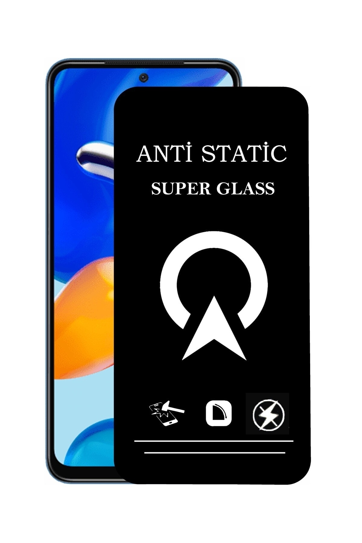 Xiaomi Redmi Note 11S Tam Kaplayan Anti Statik Çizilmez Safir Ekran Koruyucu Cam