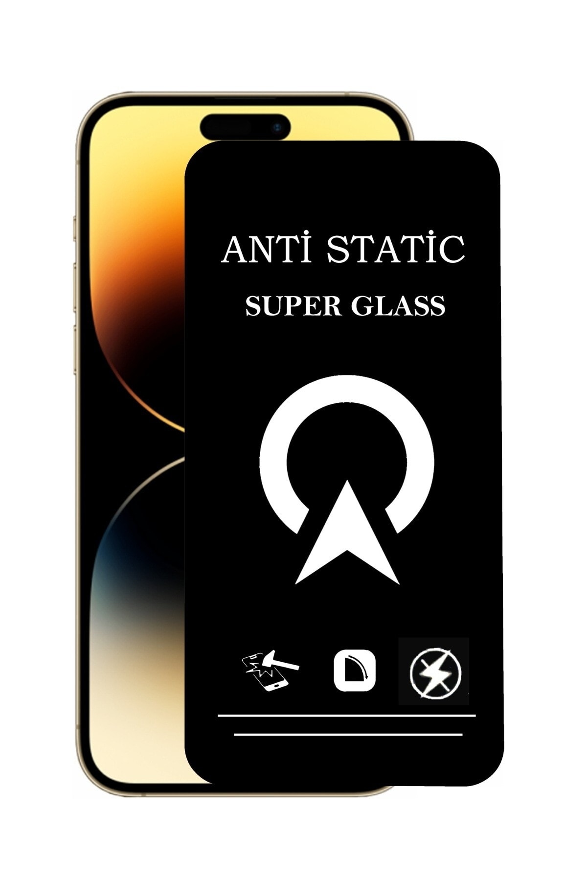 Apple iPhone 14 Pro Max Tam Kaplayan Anti Statik Çizilmez Safir Ekran Koruyucu Cam