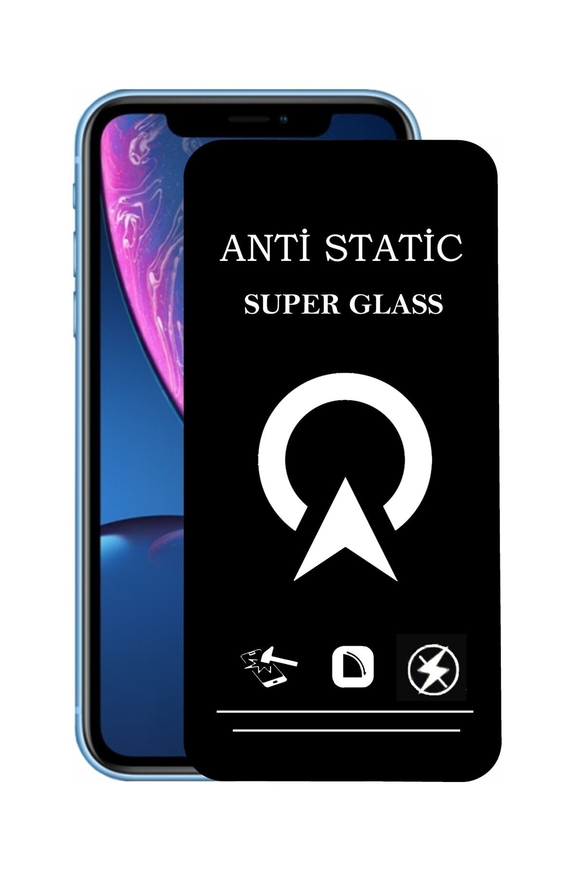 Apple iPhone X Tam Kaplayan Anti Statik Çizilmez Safir Ekran Koruyucu Cam