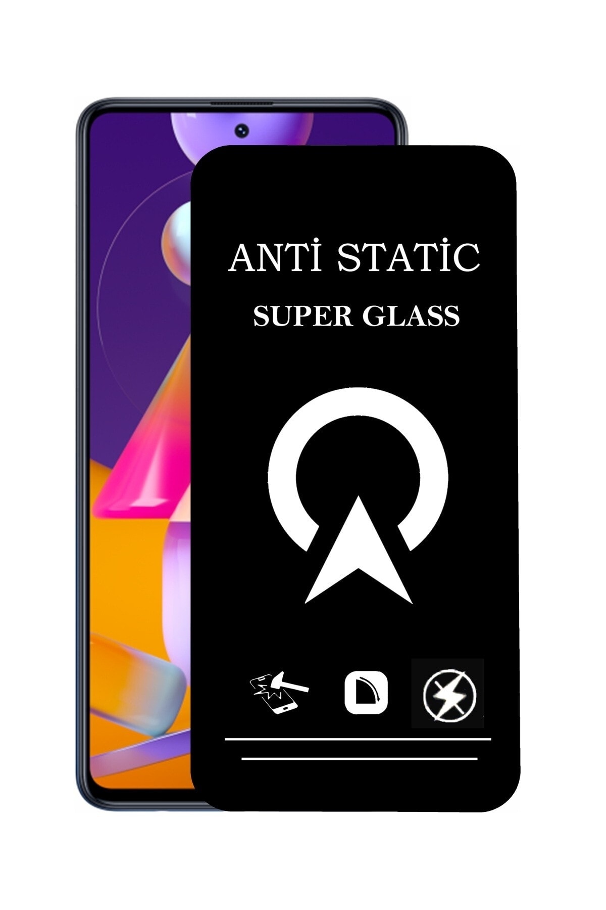 Samsung Galaxy M31s Tam Kaplayan Anti Statik Çizilmez Safir Ekran Koruyucu Cam
