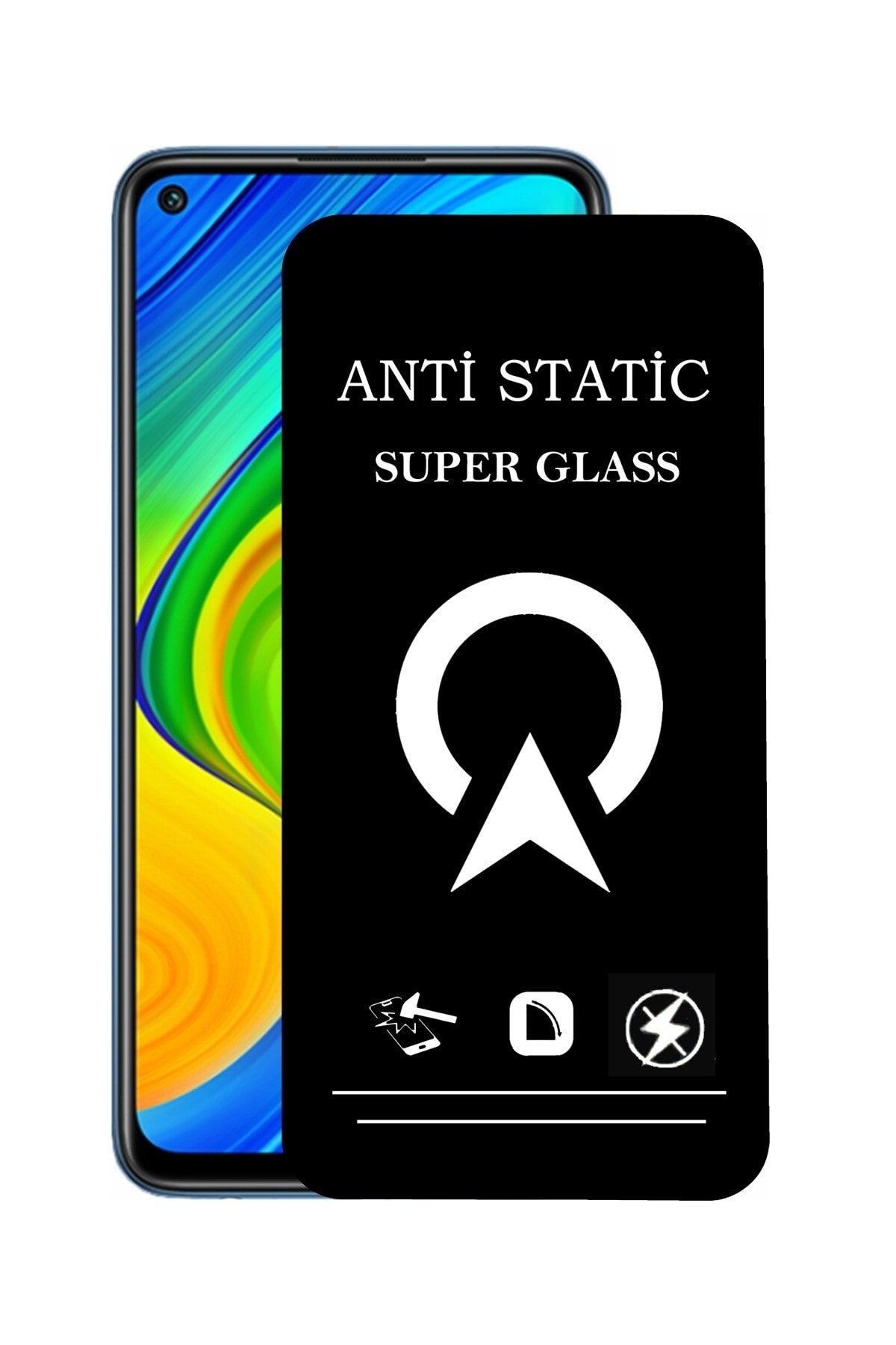 Xiaomi Redmi Note 9 Pro Tam Kaplayan Anti Statik Çizilmez Safir Ekran Koruyucu Cam