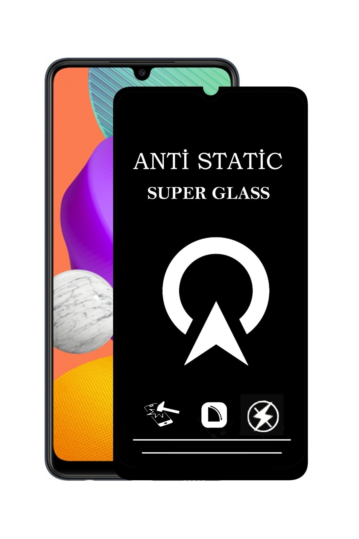 Samsung Galaxy M23 Tam Kaplayan Anti Statik Çizilmez Safir Ekran Koruyucu Cam