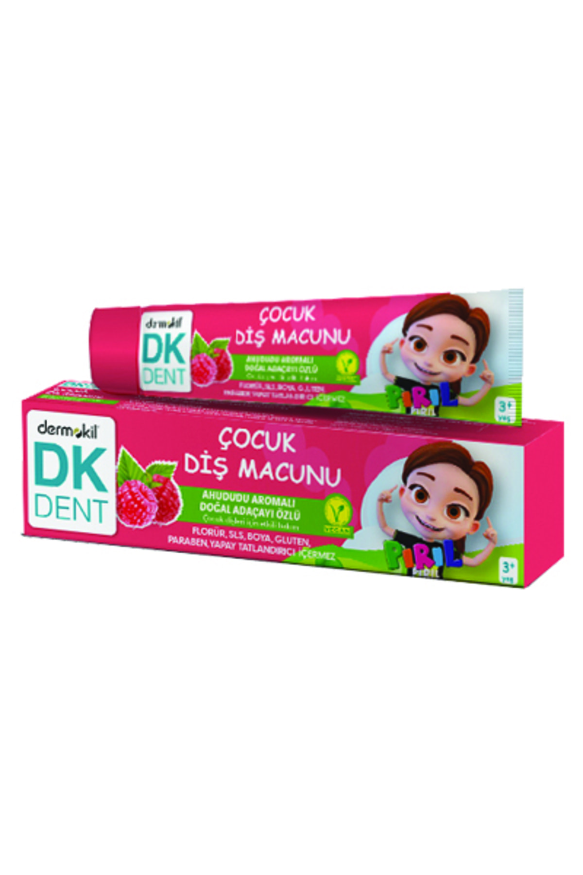 Dermokil Dk Dent Pırıl Ahududu Aromalı Vegan Çocuk Diş Macunu 50 ml