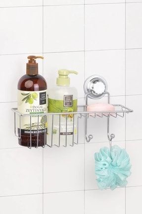 Yapışkanlı Banyo Düzenleyici Şampuanlık Duş Rafı Krom MGKB-737 PRA-591890-5766