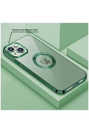 Iphone 13 Uyumlu Kılıf Glint Silikon Kılıf Yeşil 3572-m537