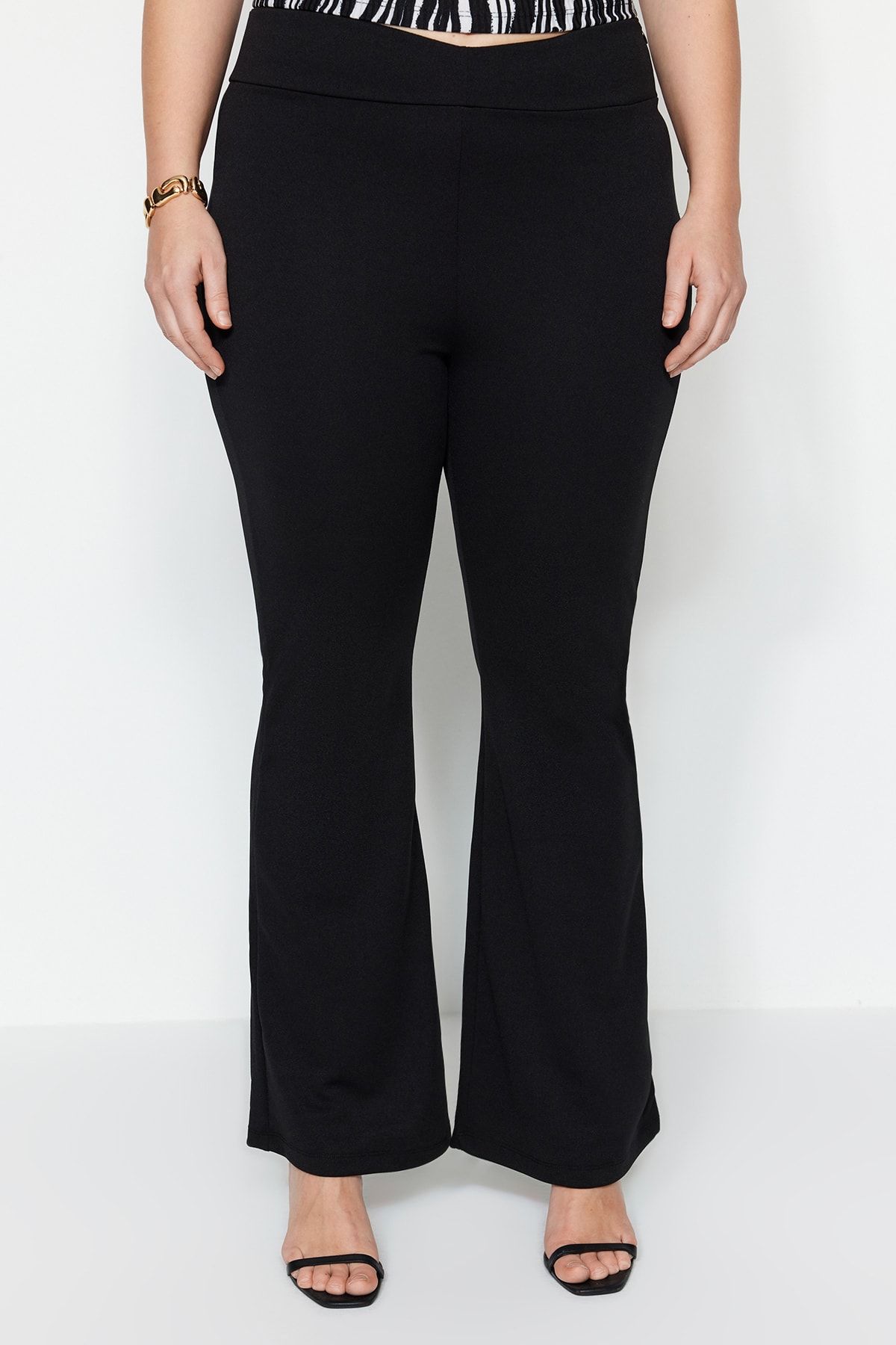 Calça legging flare plus size sales
