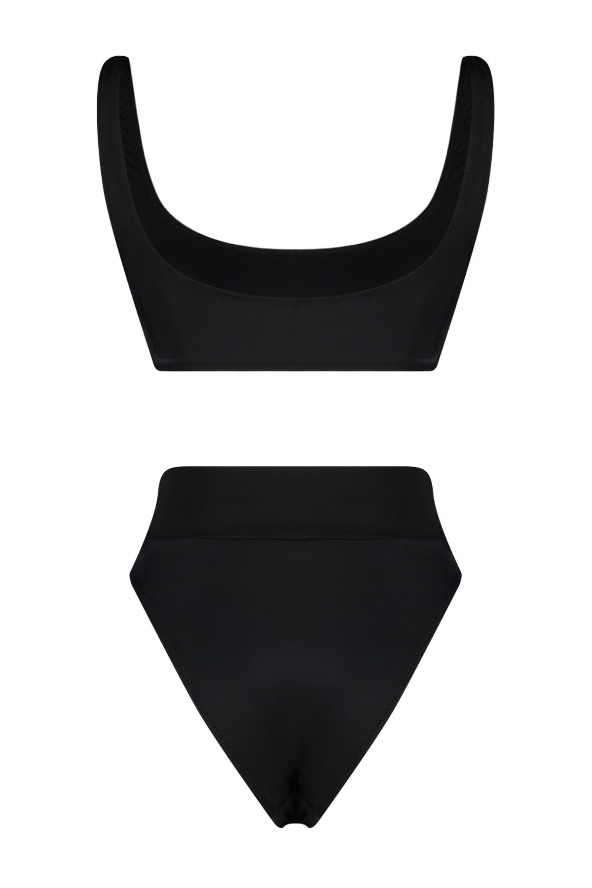 Trendyol Collection-Schwarzes Bralet-Bikiniset mit hoher Taille und hohem Beinausschnitt, reguläres Bikini-Set TBESS22BT0010 7