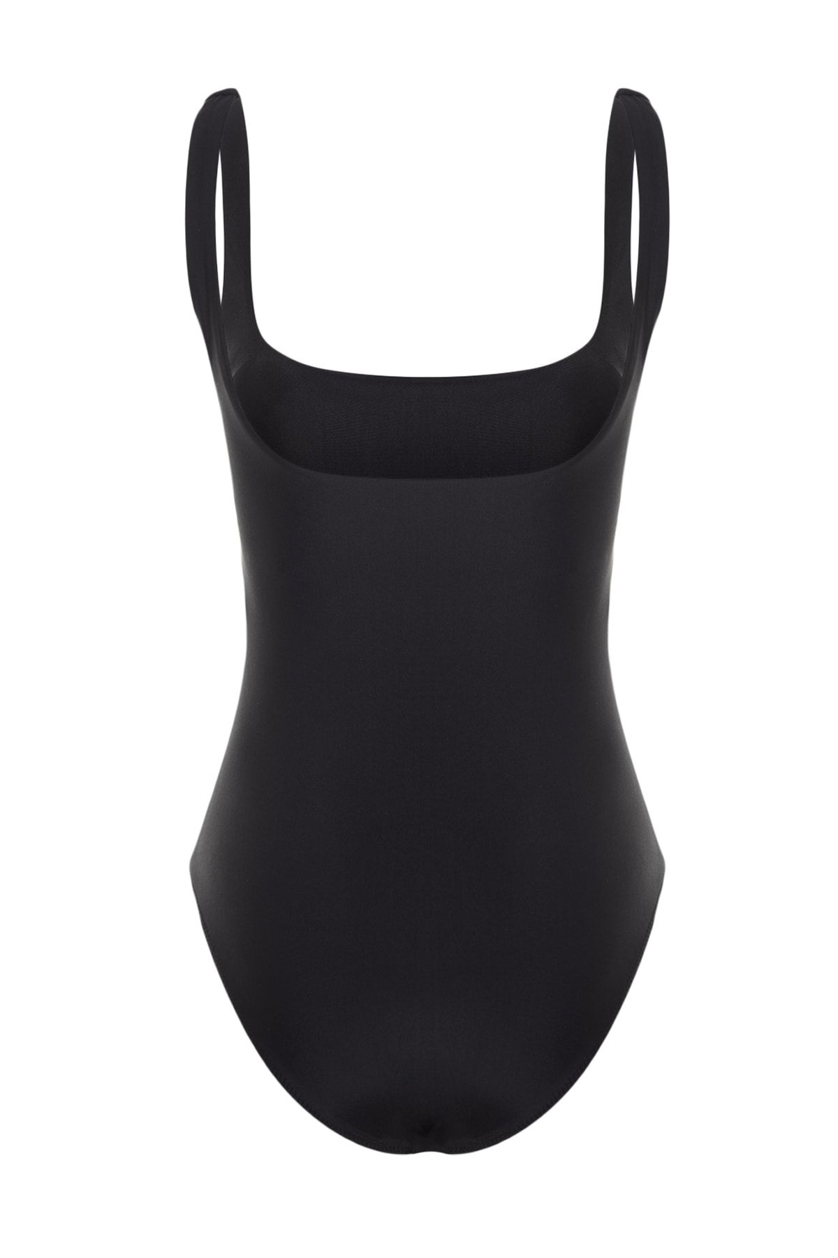 Trendyol Collection-Černé plavky s čtvercovým límcem TBESS22MA0005 8